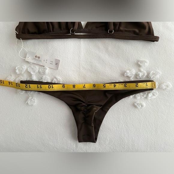 NWT Sandmade Swimwear Designer Bikini Set - Espresso - S - Picture 9 of 11